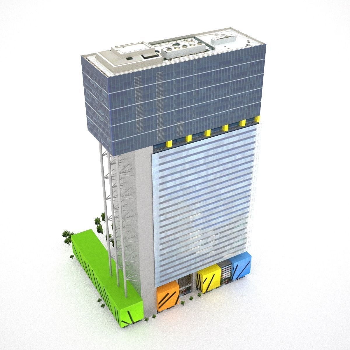 Brisbane Square Low-poly 3D model_4