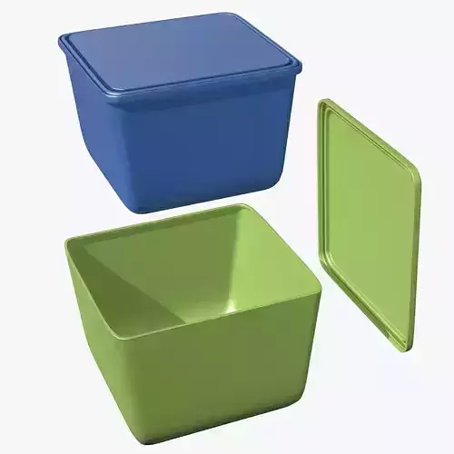 Blue and Green Food Containers 