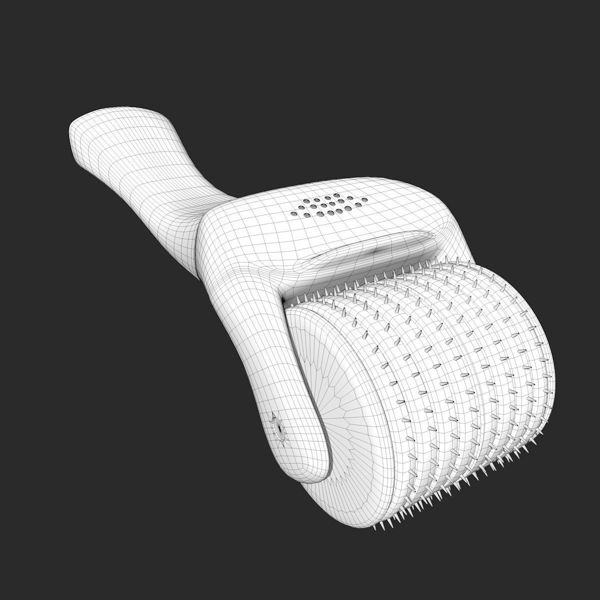 White DermaRoller 3D model_5