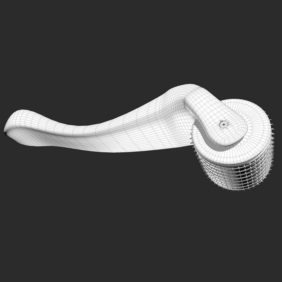 White DermaRoller 3D model_6