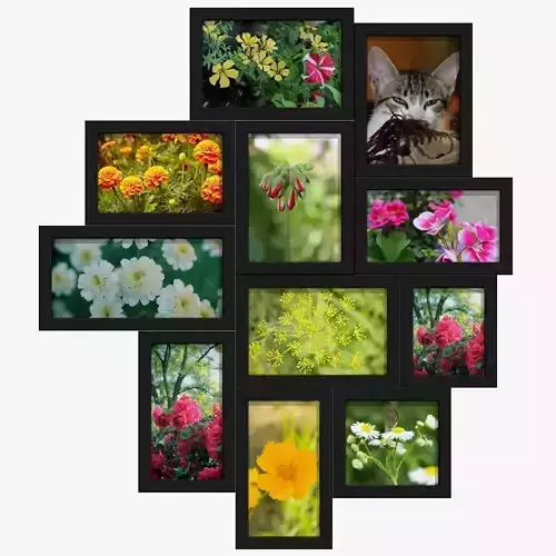 Photo Frames Collage Low-poly 3D model