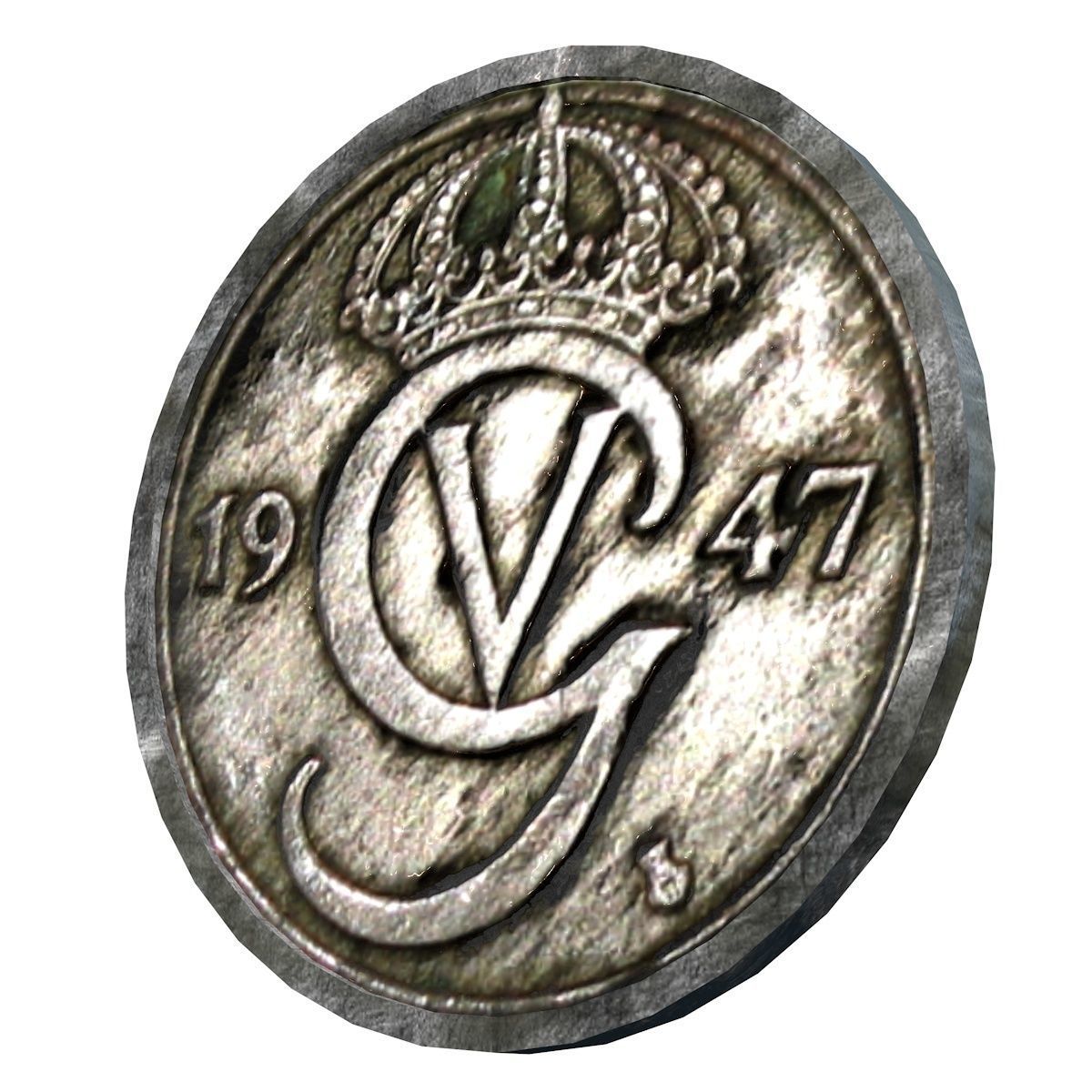 Historic Coins Low-poly 3D model_4