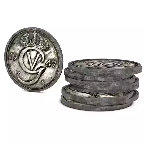 Historic Coins Low-poly 3D model