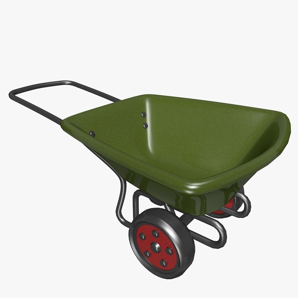 Cartoon Wheelbarrow  3D model_1