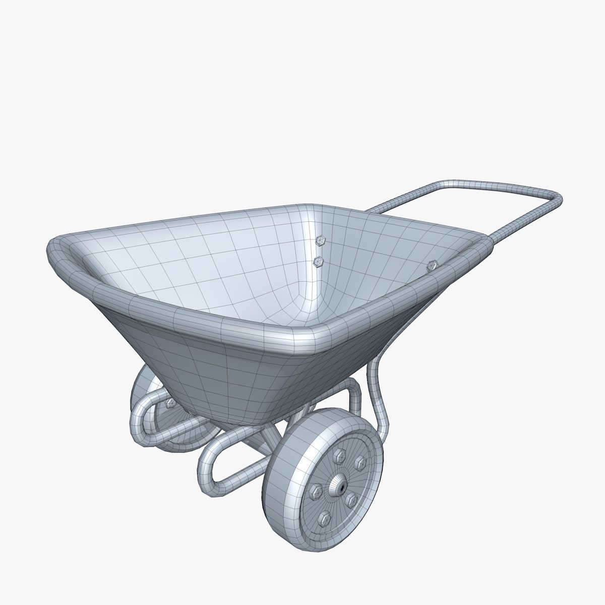 Cartoon Wheelbarrow  3D model_5