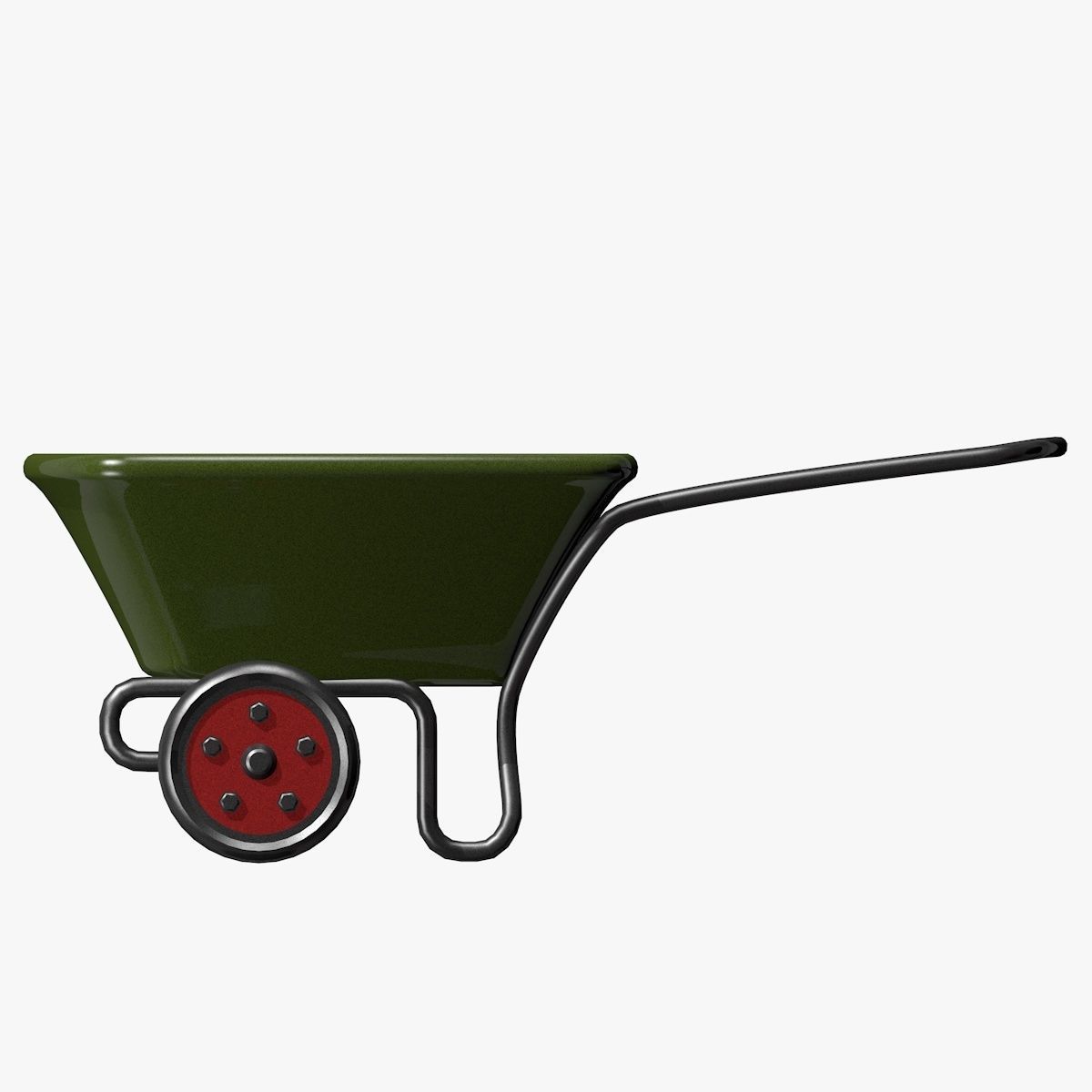 Cartoon Wheelbarrow  3D model_3