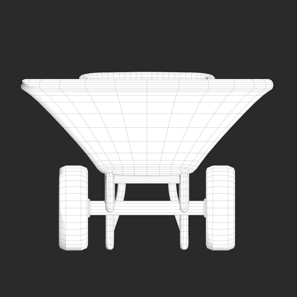 Cartoon Wheelbarrow  3D model_9