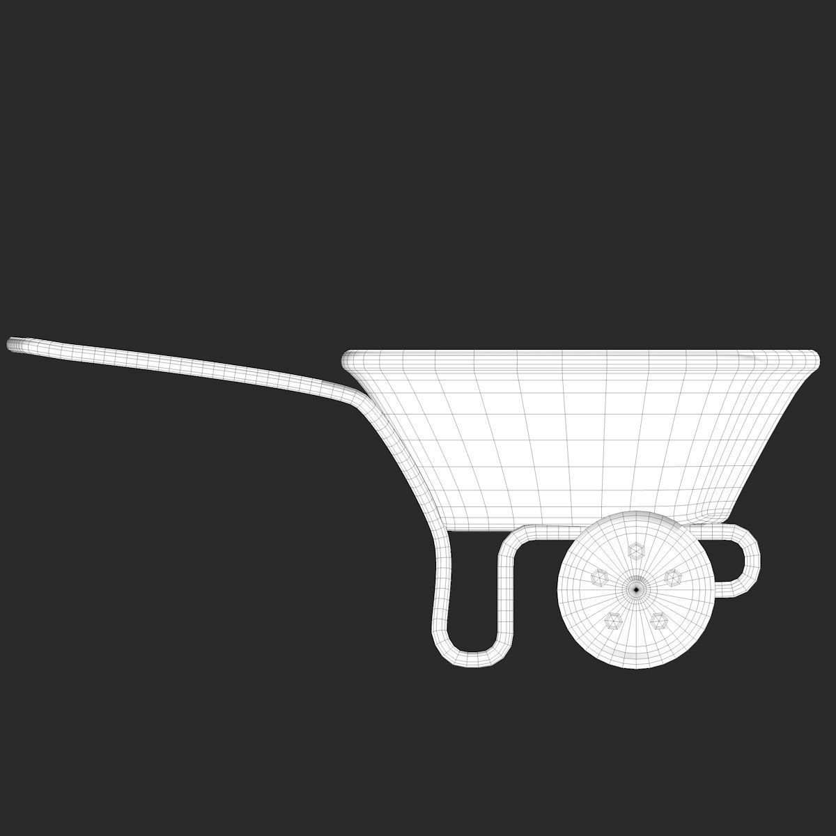 Cartoon Wheelbarrow  3D model_8