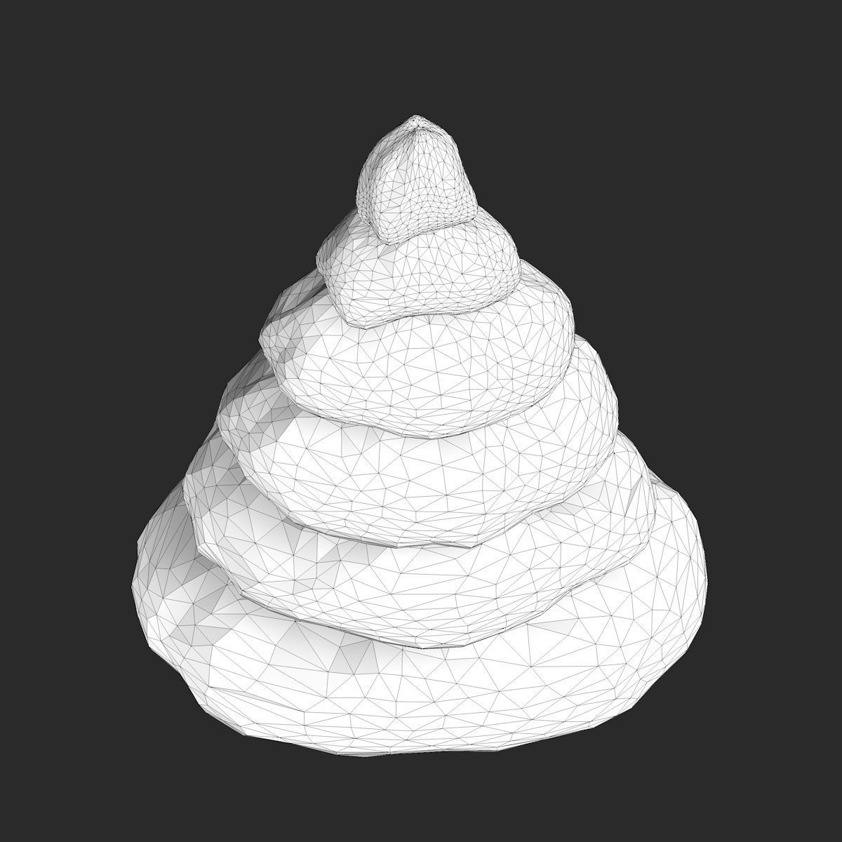 Colorful Cartoon Trees Low-poly 3D model_11