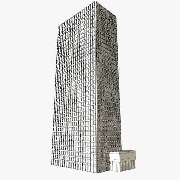 Two Skyscrapers  3D model_5