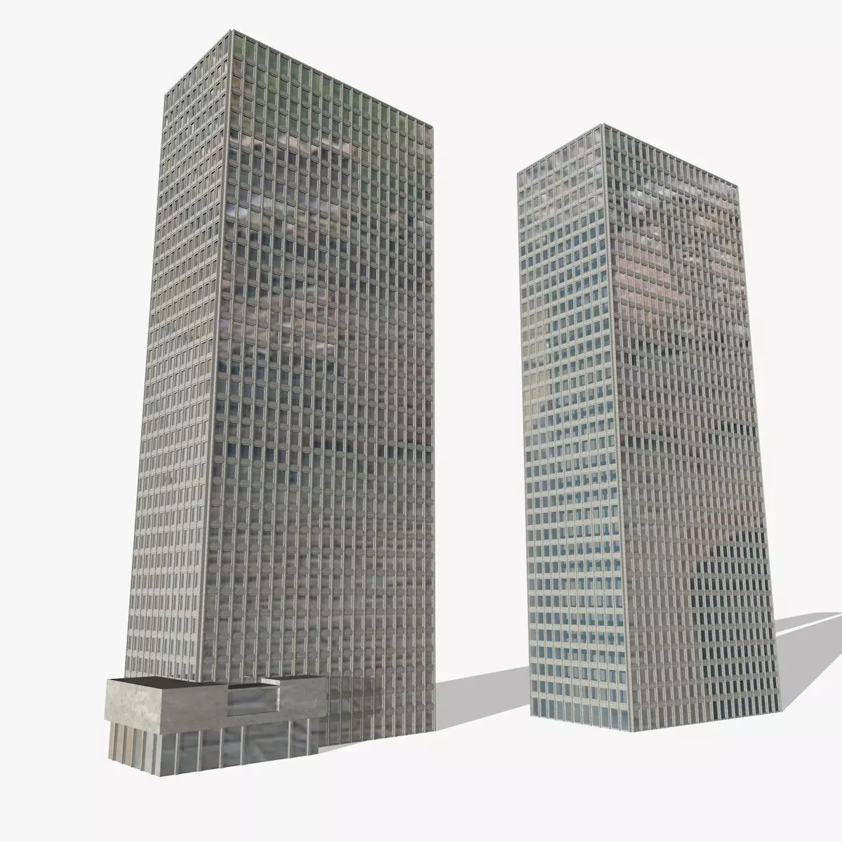 Two Skyscrapers  3D model_0