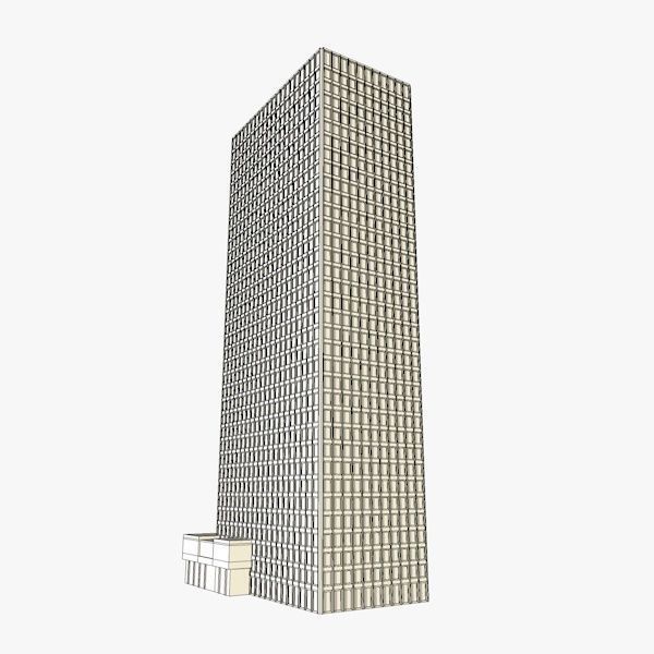 Two Skyscrapers  3D model_7