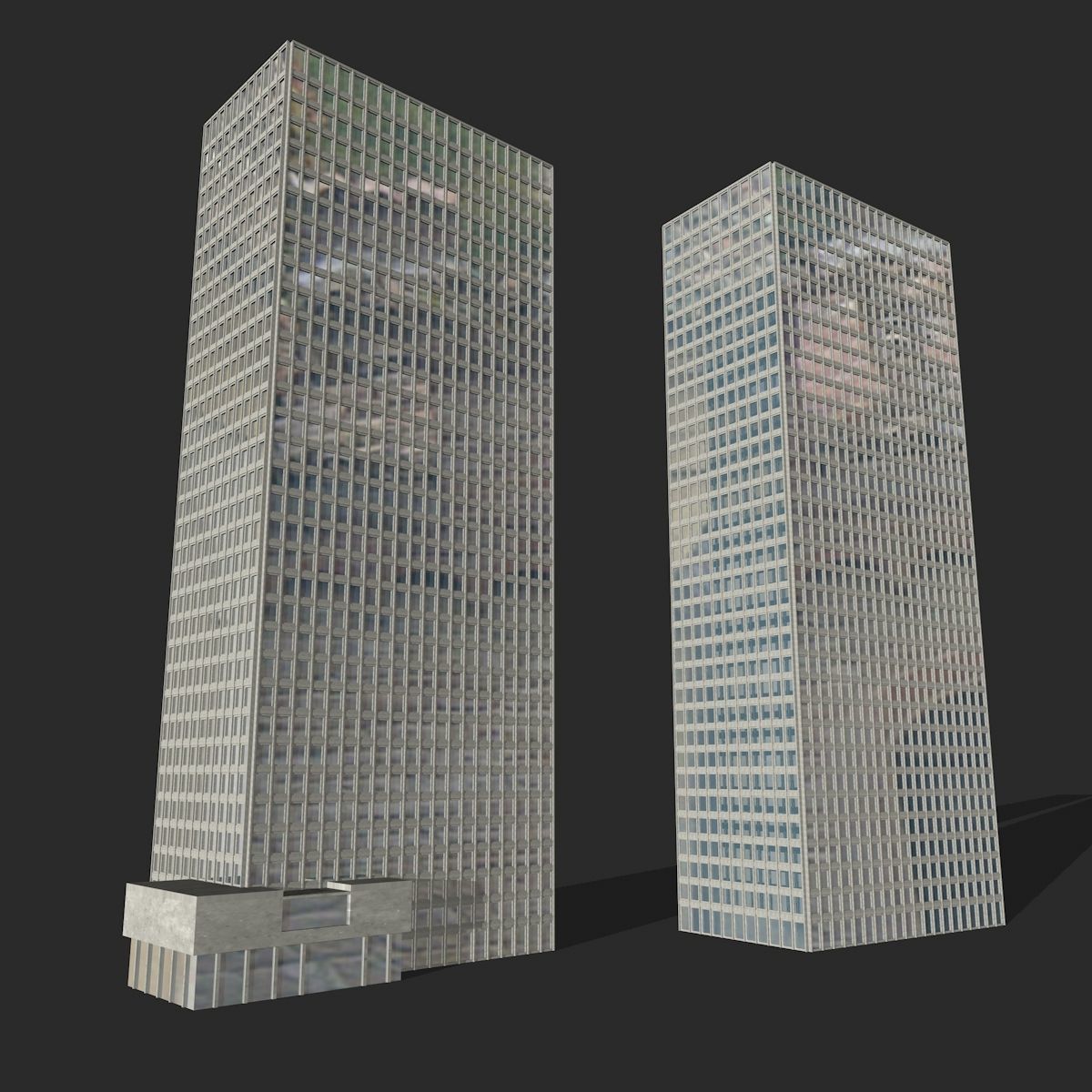Two Skyscrapers  3D model_4
