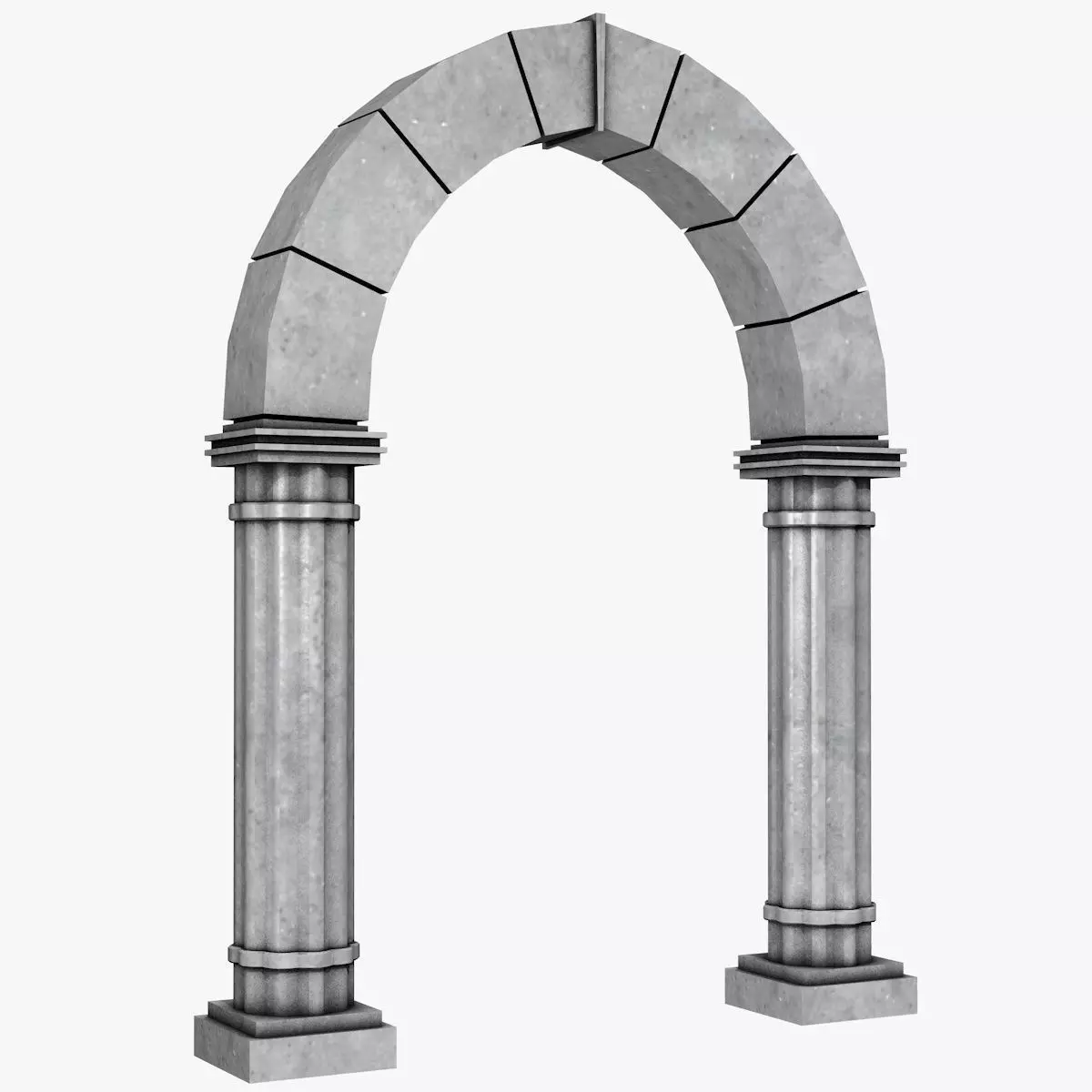 Stone Archway Low-poly 3D model_0