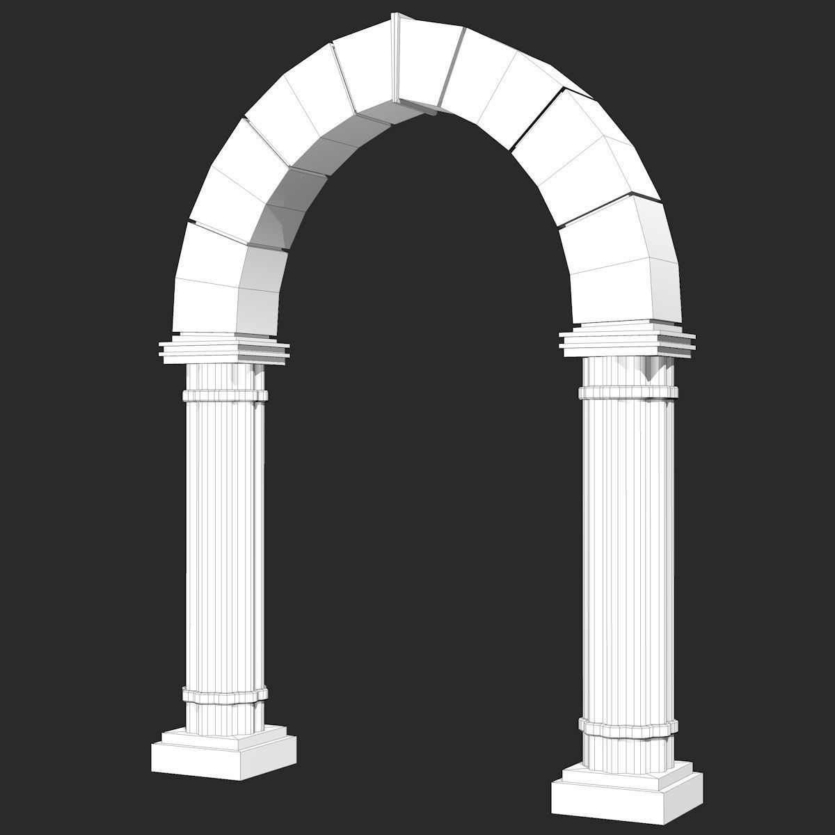 Stone Archway Low-poly 3D model_3