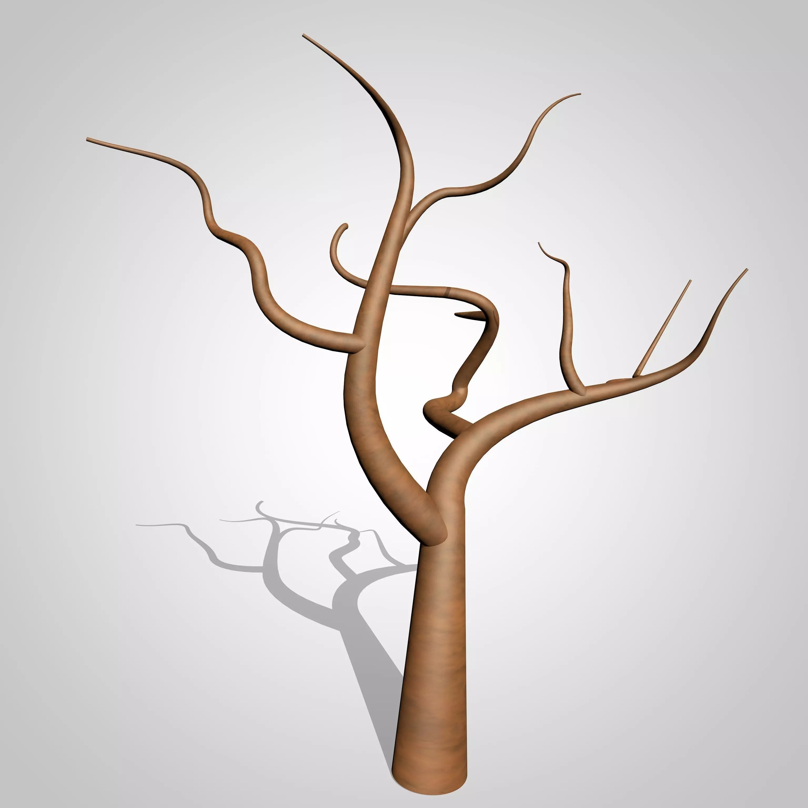 Cartoon Tree with no Leaves  3D model_0