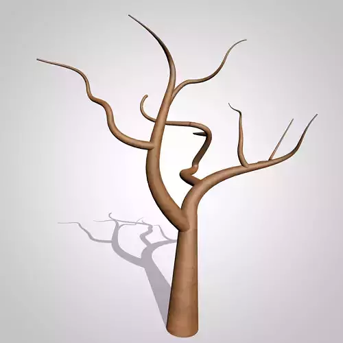 Cartoon Tree with no Leaves  3D model