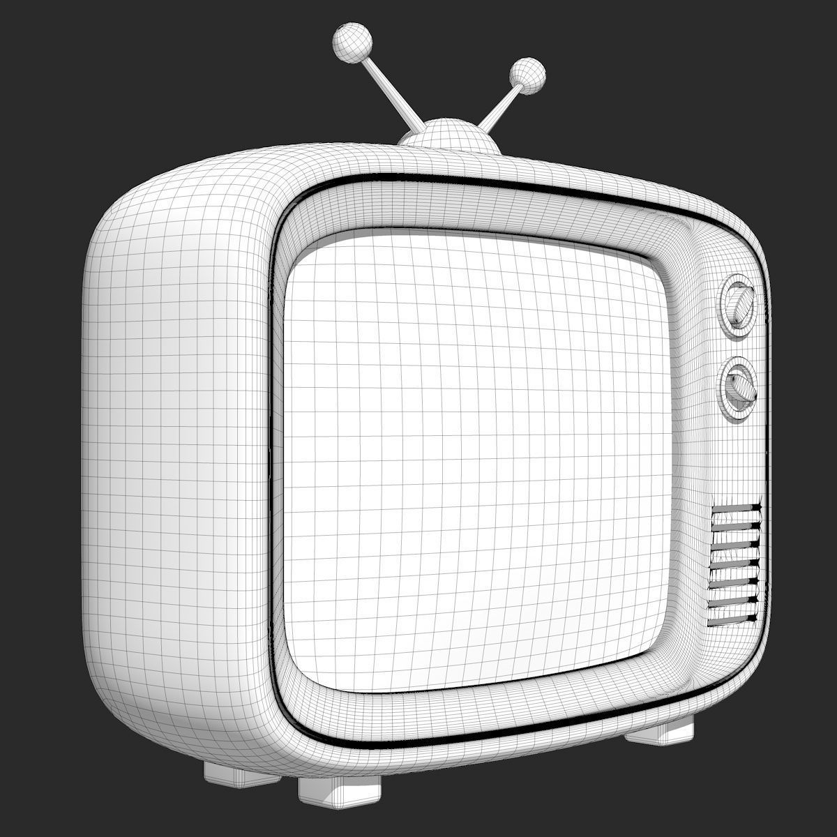 Cartoon TV 3D model_6