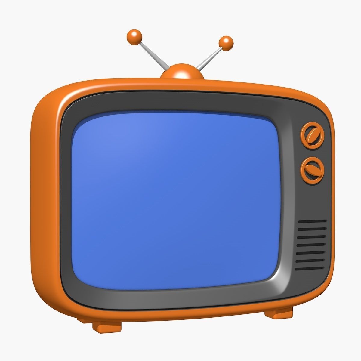 Cartoon TV 3D model_1