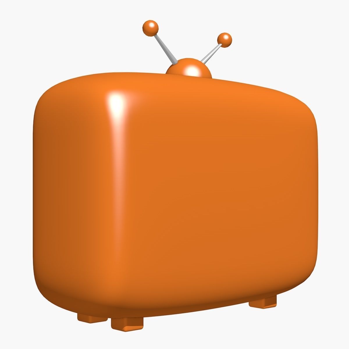 Cartoon TV 3D model_3
