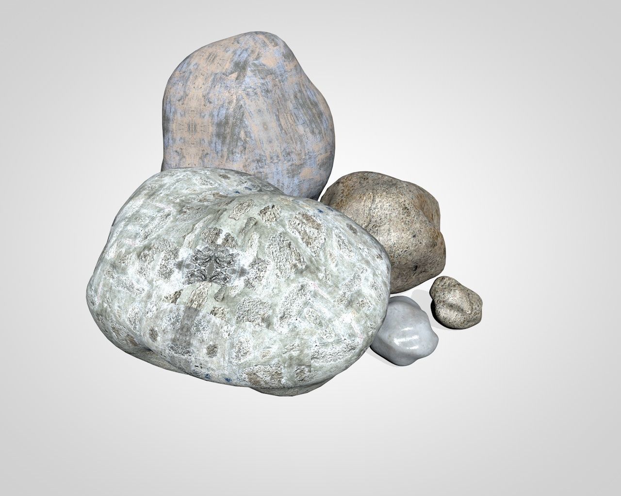 Stones rocks 3D model_3
