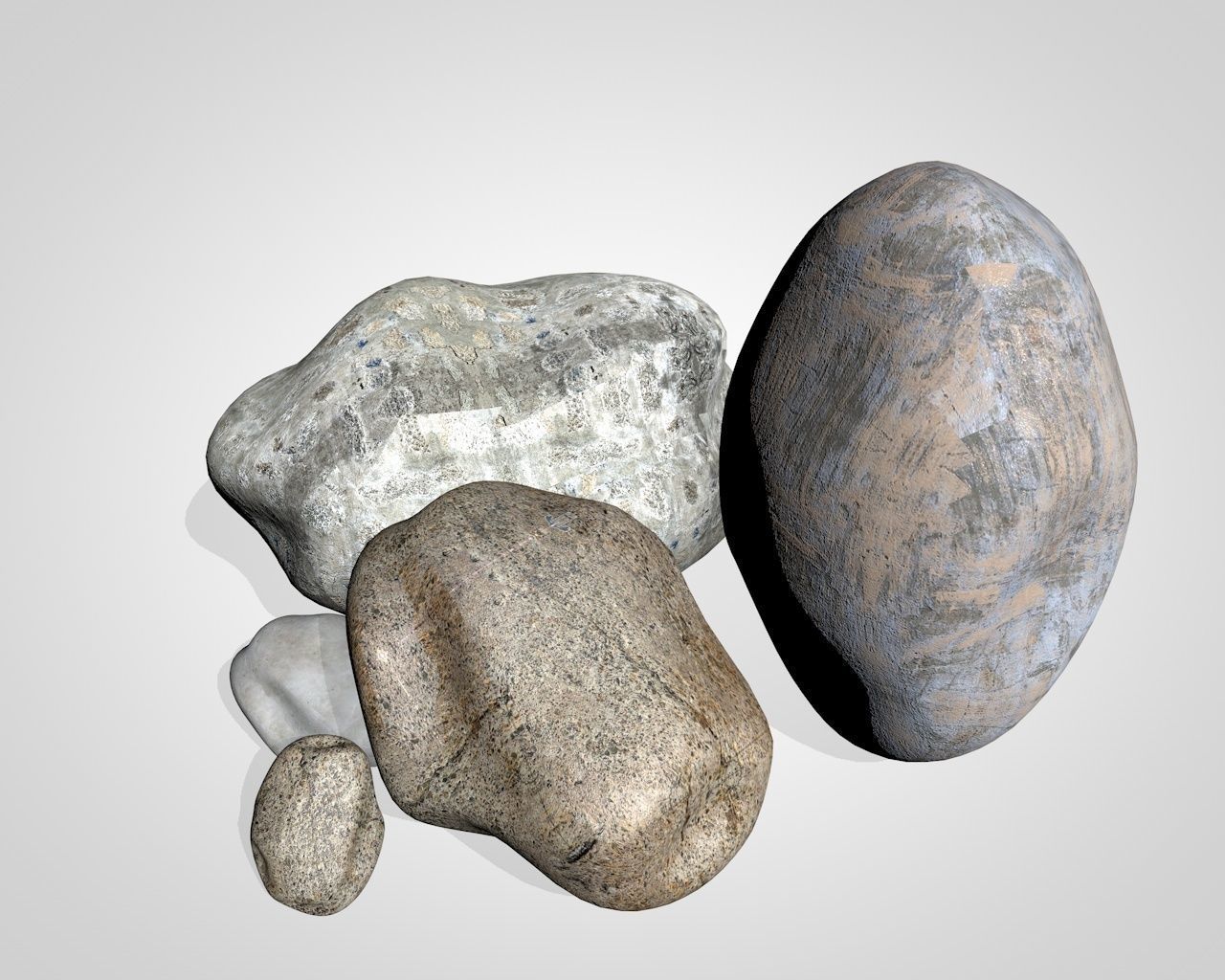 Stones rocks 3D model_1