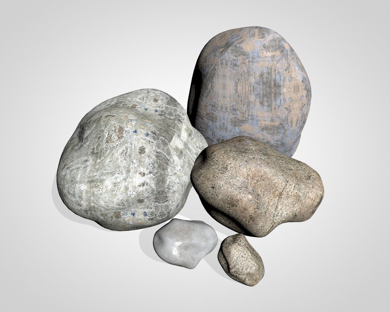 Stones rocks 3D model_5