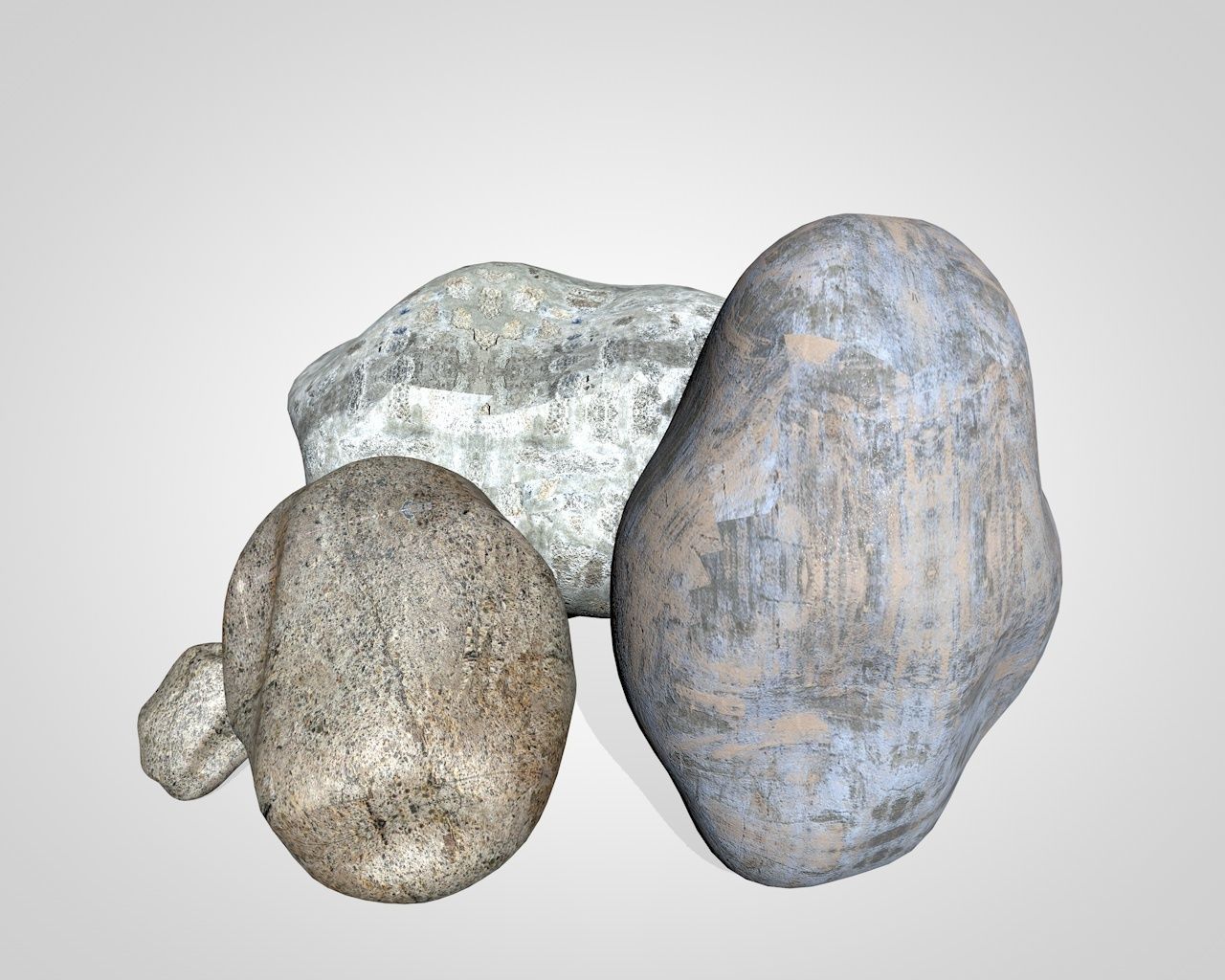 Stones rocks 3D model_4