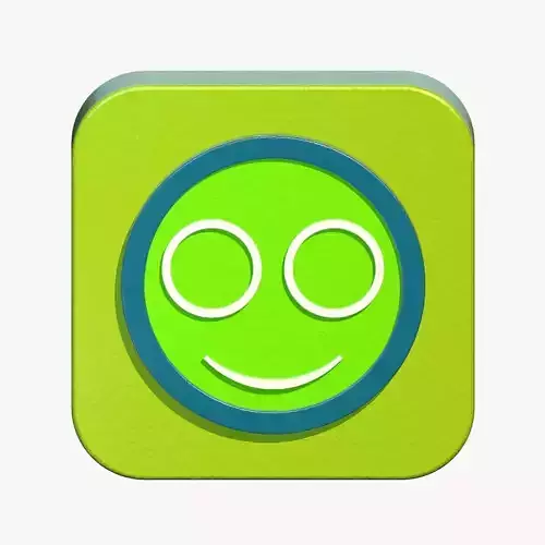 Green Smile Icon  3D model