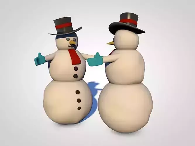 Snowman wearing hat