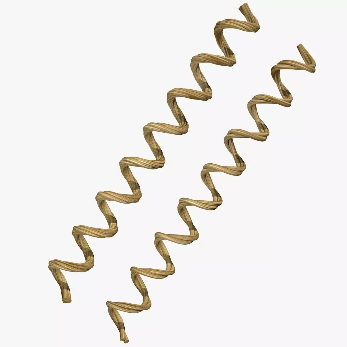 Spiral Rope Low-poly 3D model_0