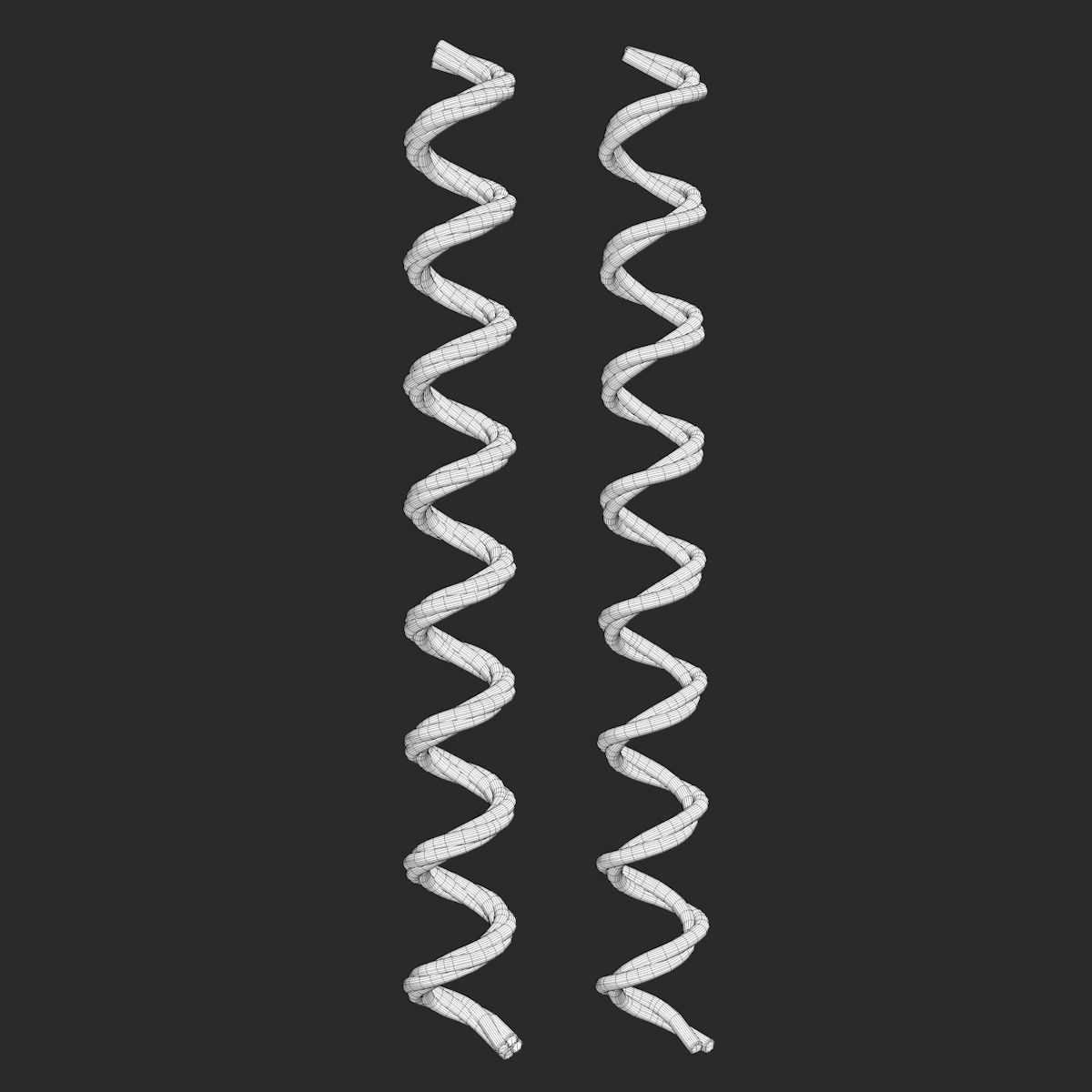 Spiral Rope Low-poly 3D model_4