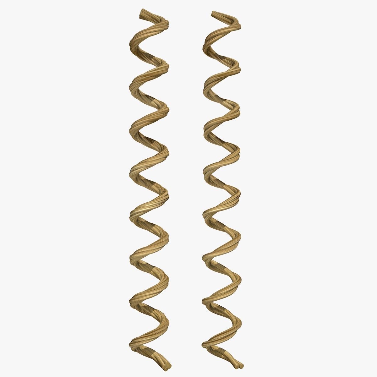 Spiral Rope Low-poly 3D model_1