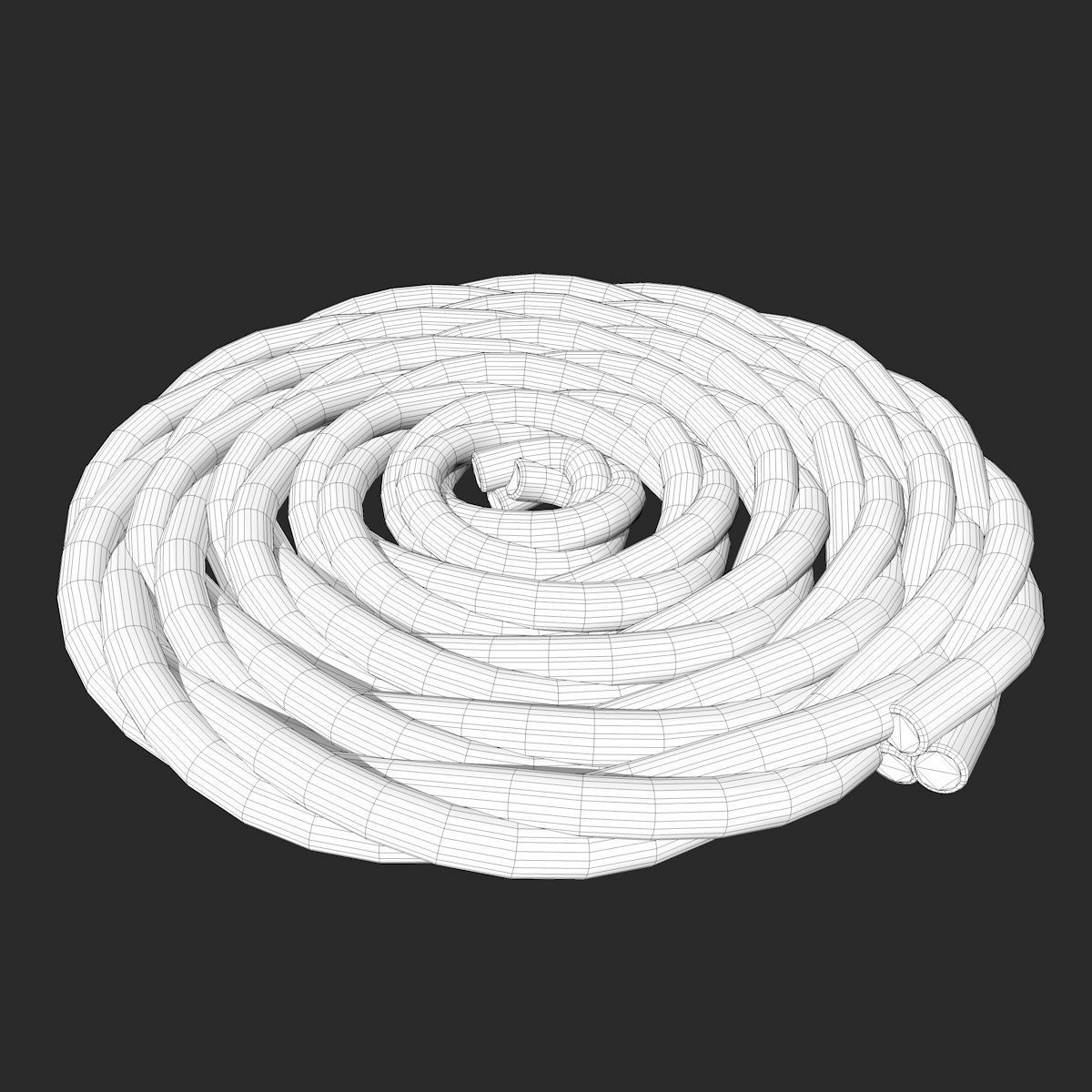 Folded Rope  Low-poly 3D model_4
