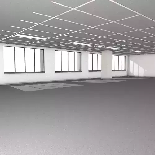 White Room with Windows 3D model