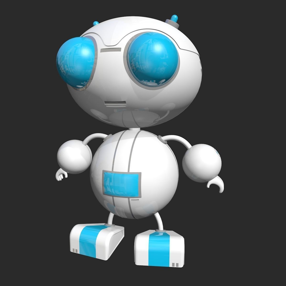 Futuristic Robot 3D model_2