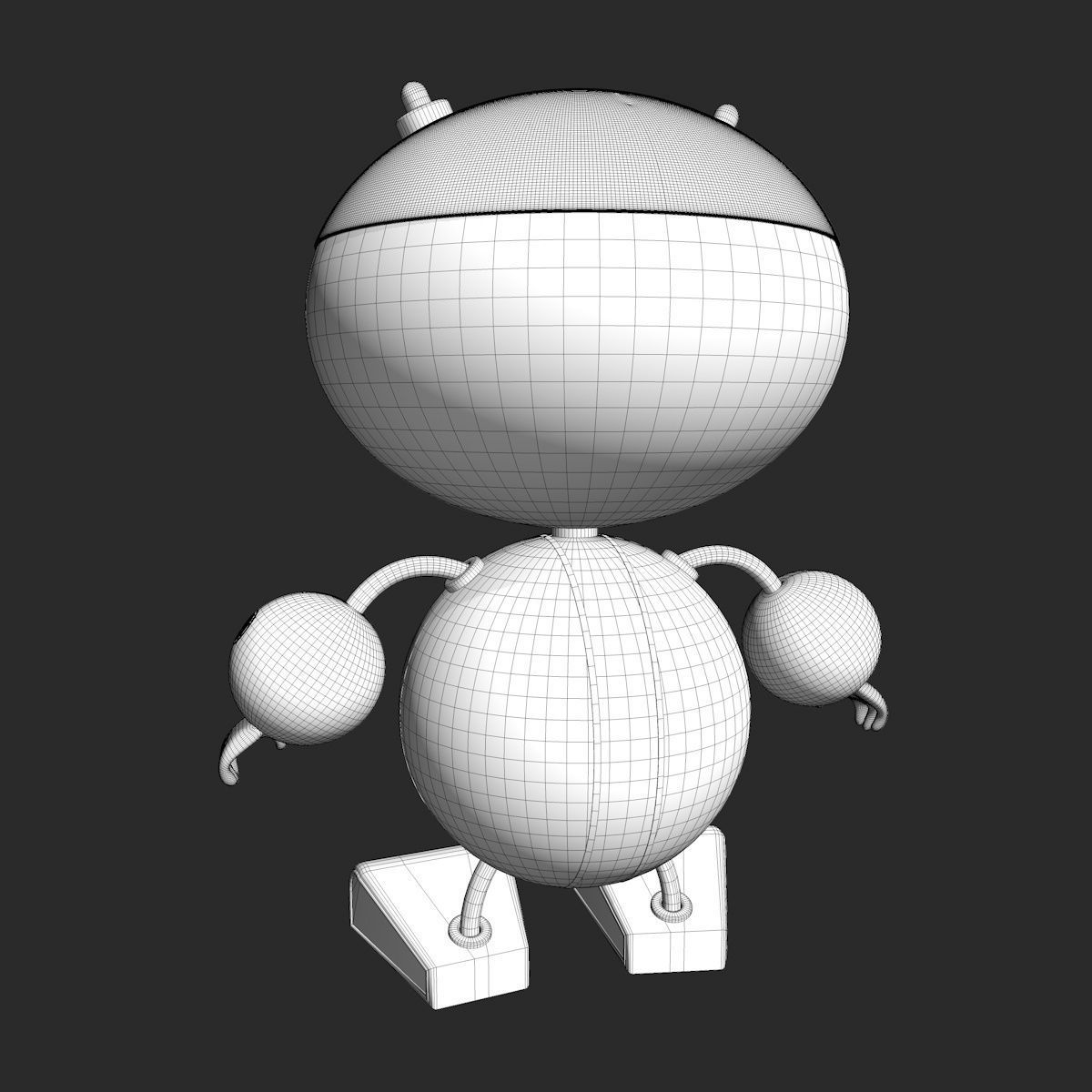 Futuristic Robot 3D model_4