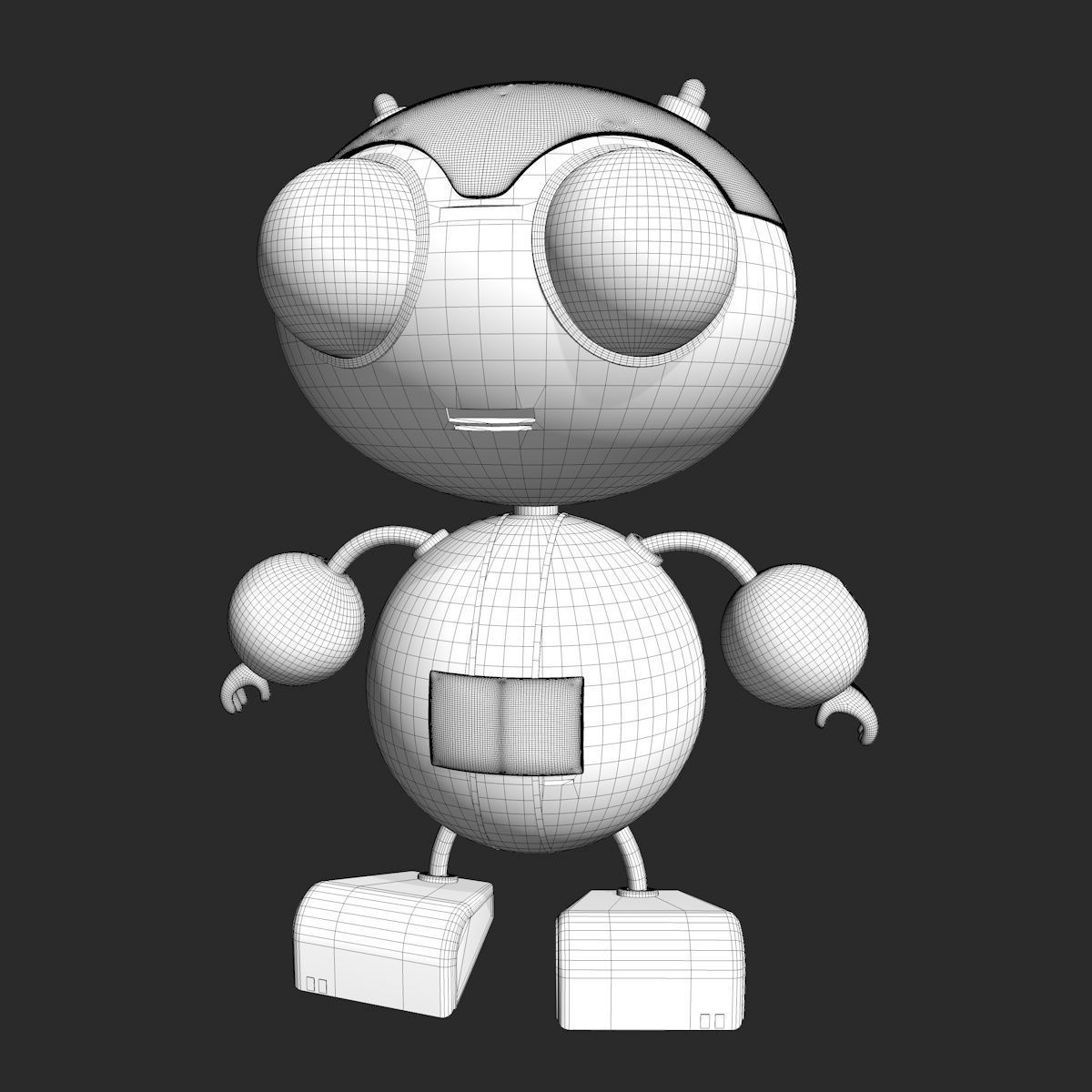Futuristic Robot 3D model_3