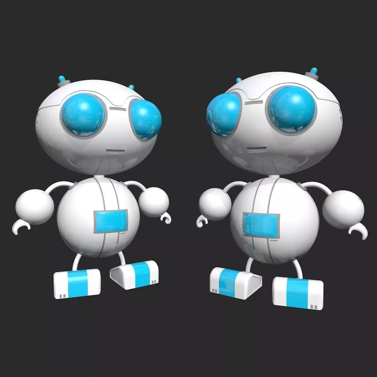 Futuristic Robot 3D model_0