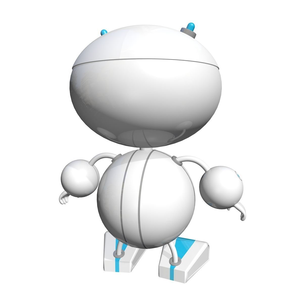 Futuristic Robot 3D model_6