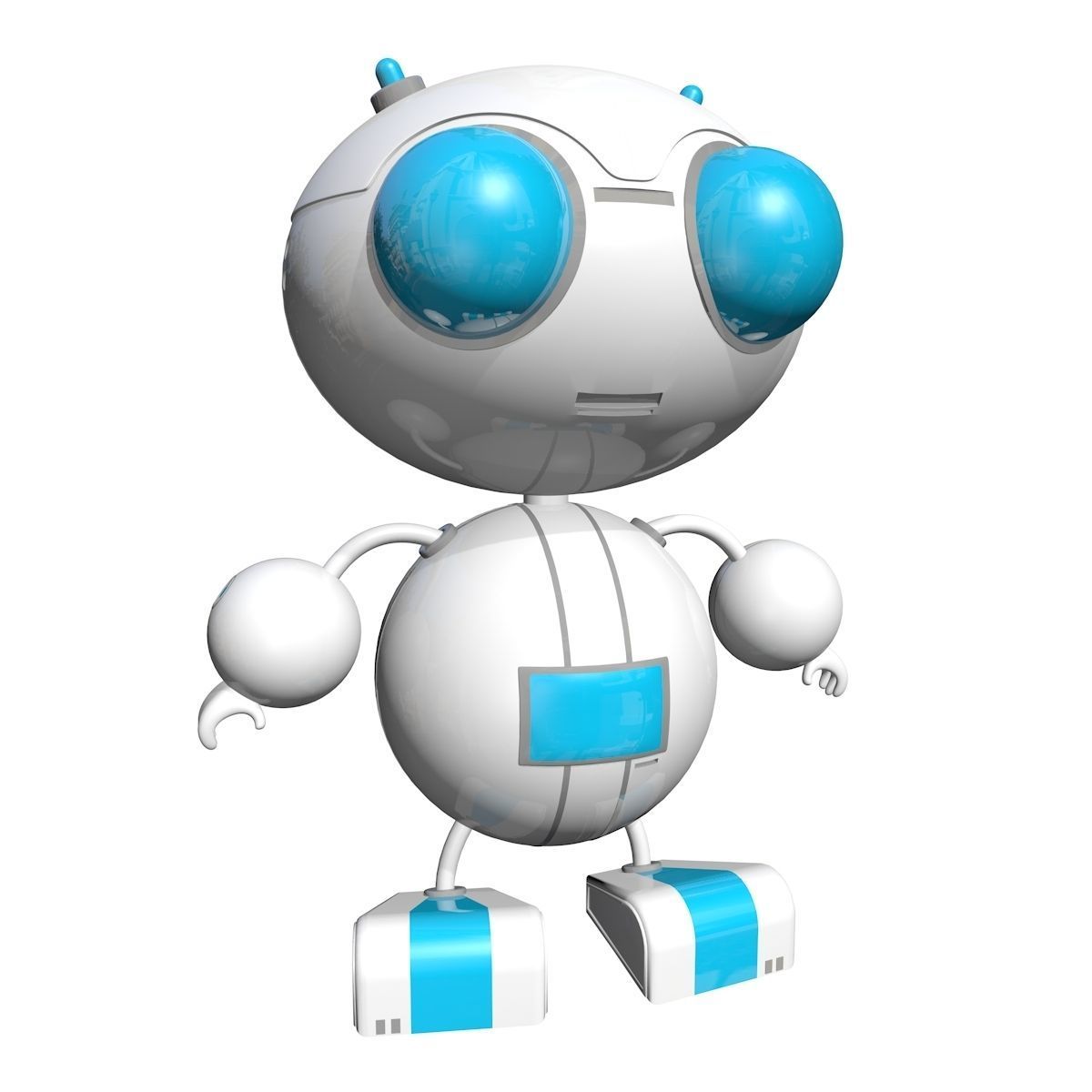 Futuristic Robot 3D model_1