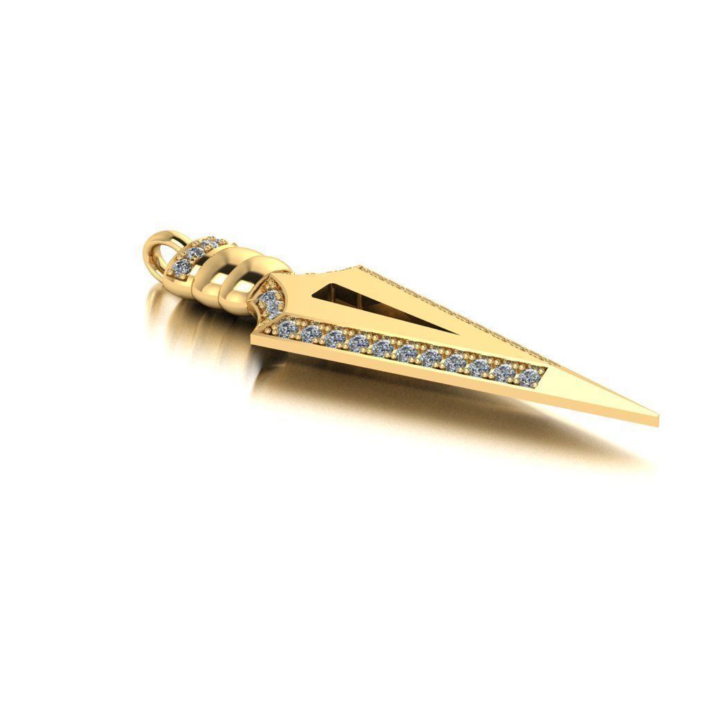 Arrowhead Pendant 2 3D print model_1