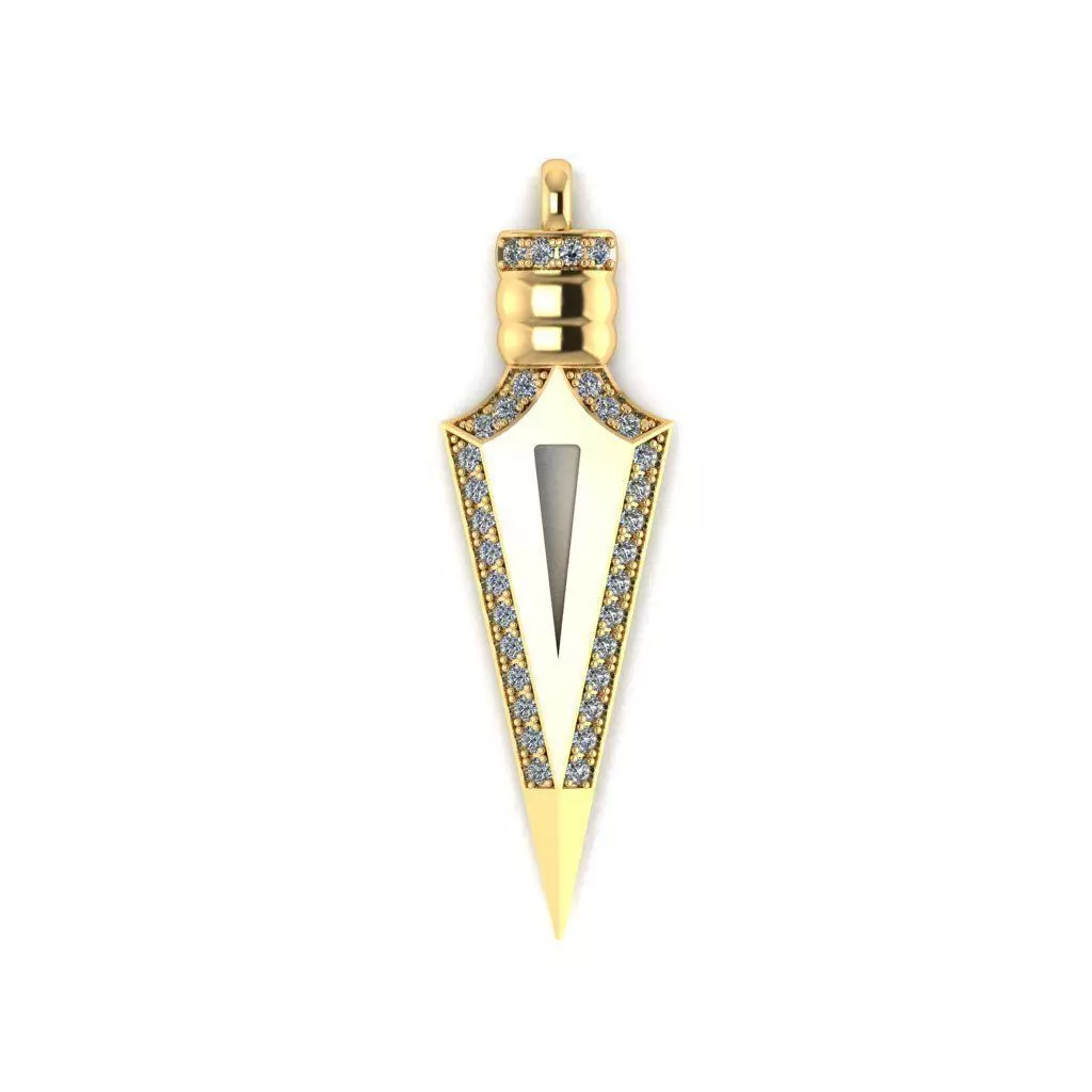Arrowhead Pendant 2 3D print model_0