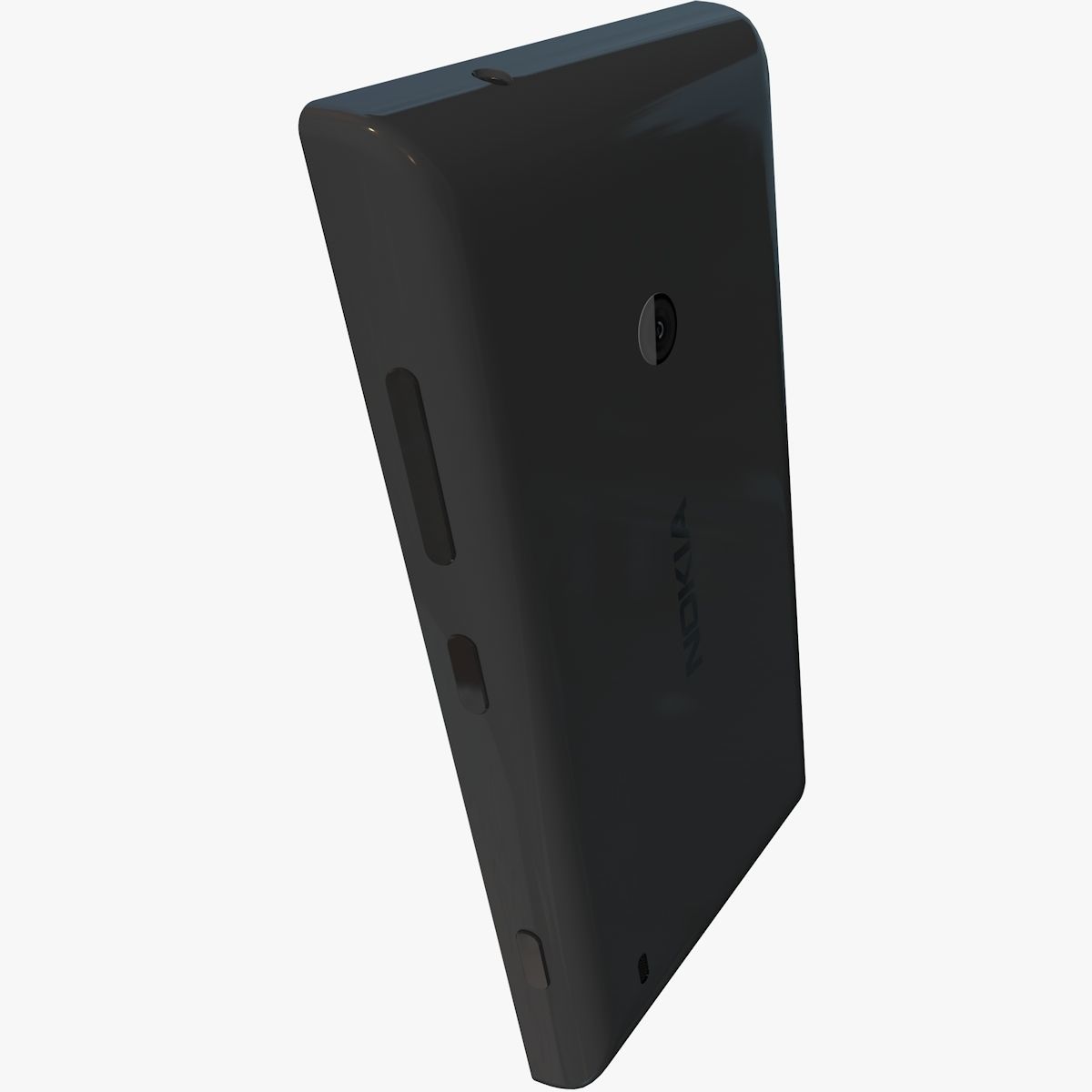 Black Nokia Lumia 520 3D Model 3D model_7