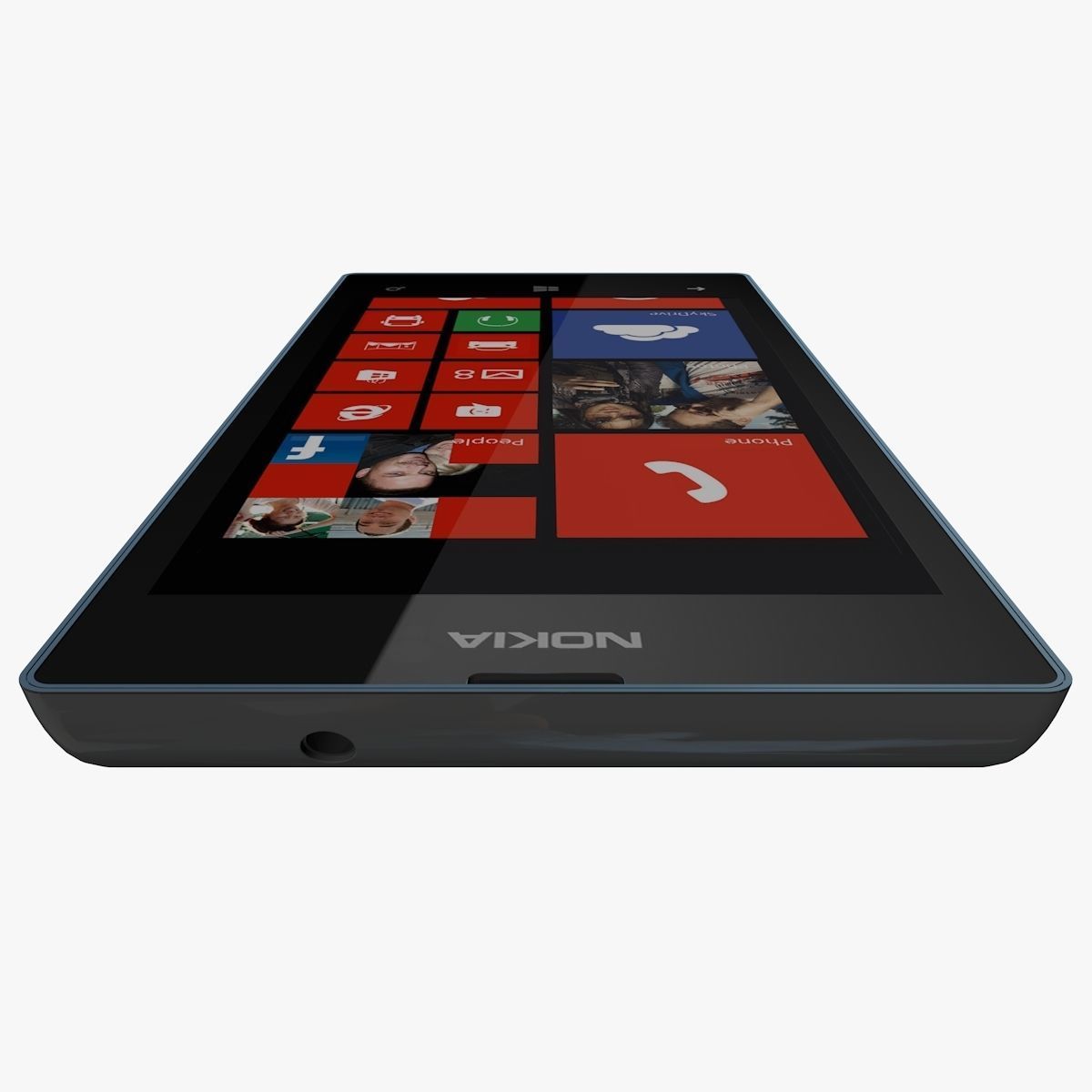 Black Nokia Lumia 520 3D Model 3D model_5