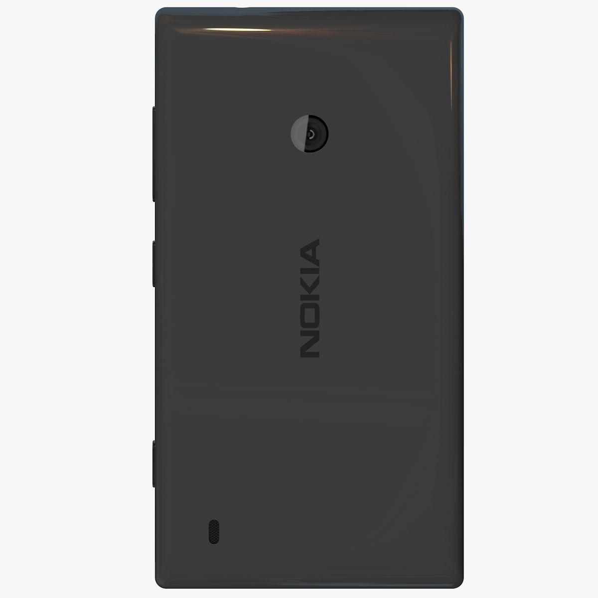 Black Nokia Lumia 520 3D Model 3D model_6