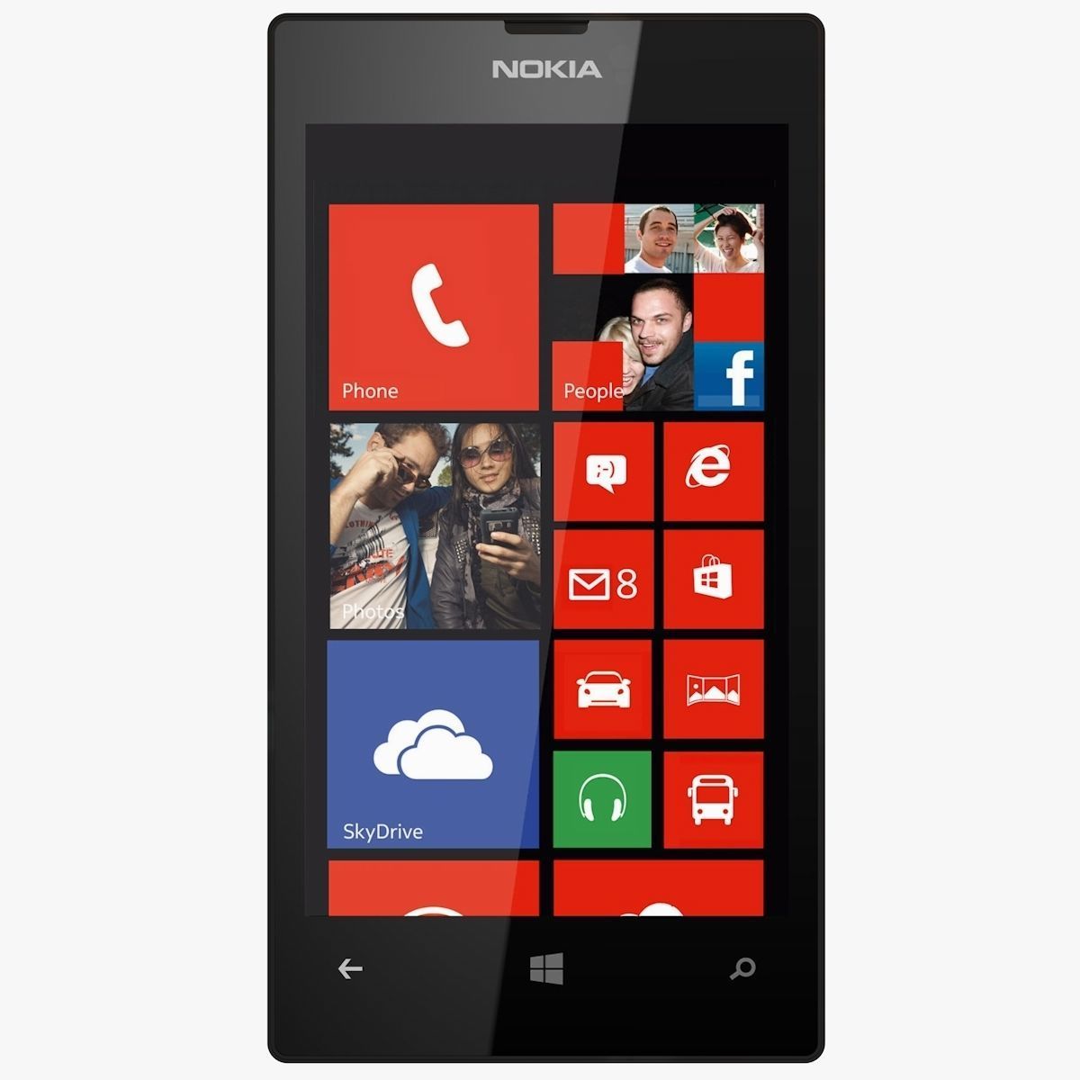 Black Nokia Lumia 520 3D Model 3D model_2