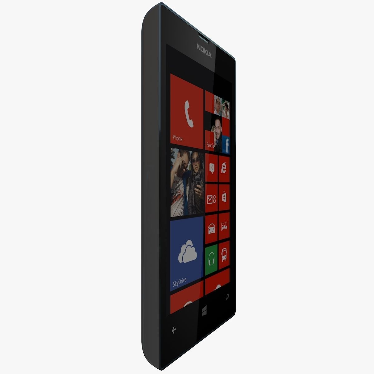 Black Nokia Lumia 520 3D Model 3D model_4