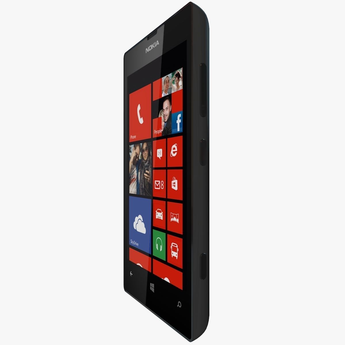 Black Nokia Lumia 520 3D Model 3D model_3