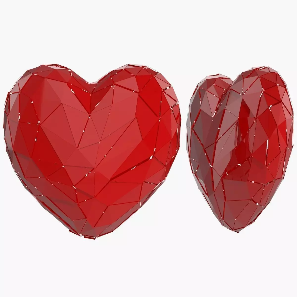 Heart Symbol Low-poly 3D model